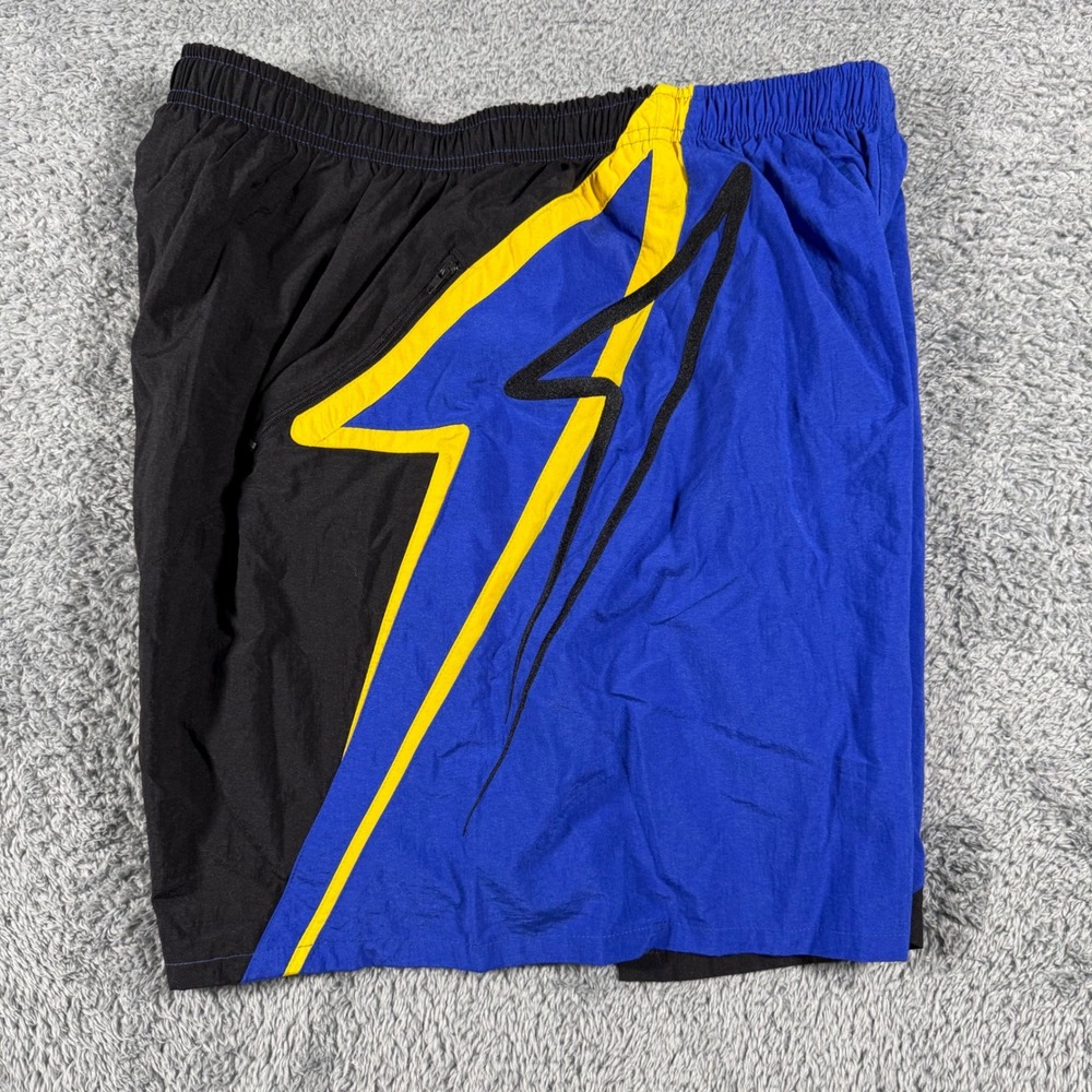 Vintage Speedo Swim Trunks Mens XL Mesh Lined Color Block Blue Back - Picture 1 of 7